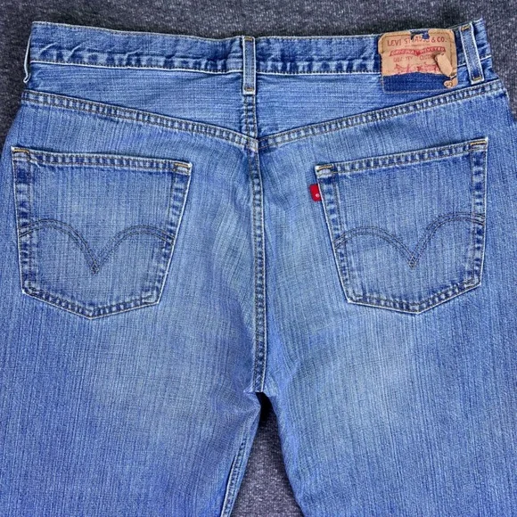 VTG Levis 569 Jeans Men 36x30 Blue Denim Casual Baggy Loose Straight Relaxed Y2K - Picture 12 of 16